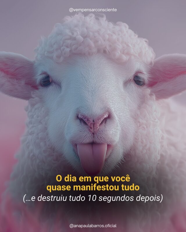 Você já esteve ali
No momento exato em que tudo começou a se alinhar
Sentiu o sim
Viu os sinais
Quase acreditou
E então… sabotou tudo em silêncio
Sem perceber, sua frequência escorregou de volta pro velho script
Talvez tenha dito que era o “tempo divino”
Talvez tenha culpado Mercúrio retrógrado, o algoritmo, seus pais, a sua infância
Mas no fundo, você sabe:
Foi você
Foi você quem cancelou a entrega no último segundo
Foi você quem apertou o botão da dúvida depois de acessar o sim
Foi você quem tremeu quando a abundância ficou real demais
E tudo bem
A mente odeia o desconhecido
A dor, pelo menos, é familiar
Mas você está aqui agora
Lendo isso
E talvez esse seja o momento em que você não vai mais destruir o que pediu
🌾 A Jornada Eu Soul Gratidão não te dá poder.
Ela te devolve aquilo que você sempre teve e teve medo de sustentar:
Receber
Aceitar 
Merecer
Sentir
Permitir
Se você já viveu o “quase”,
se você cansou de se repelir em loop…
então escreva QUASE nos comentários
Ou apenas… sinta
Respire
E deixe essa frequência entrar
Ela já é sua
📎 Marque alguém que também viveu esse “quase”
Talvez ela precise lembrar do que está prestes a permitir ;)
